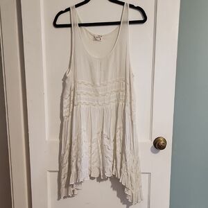 Free People Cream Sleeveless Tunic